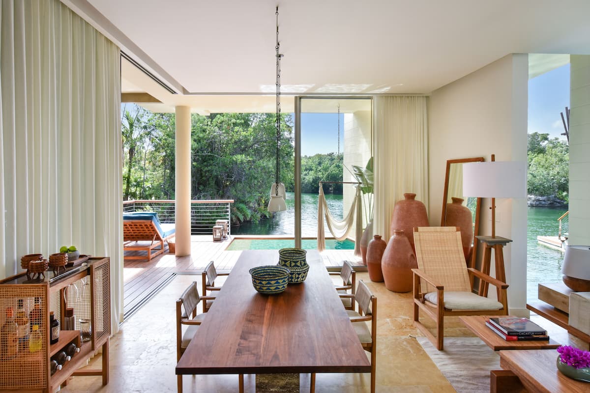 Rosewood Mayakoba Mexico overwater bungalows in Riviera Maya, Mexico