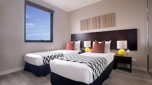 In-room safe, desk, blackout curtains, soundproofing