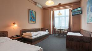 In-room safe, desk, iron/ironing board, free cribs/infant beds