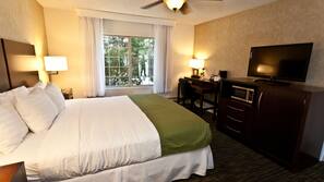 Desk, blackout drapes, iron/ironing board, free WiFi