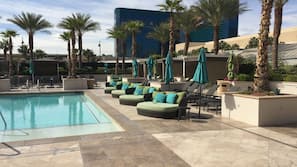 3 outdoor pools, sun loungers