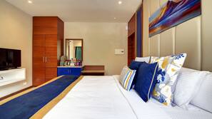 Premium bedding, minibar, in-room safe, desk
