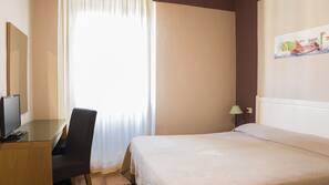 Hypo-allergenic bedding, desk, blackout curtains, soundproofing