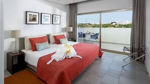 Blackout curtains, iron/ironing board, free WiFi, linens
