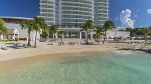 On the beach, scuba diving, snorkeling