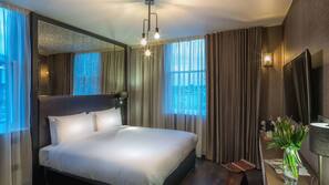 Premium bedding, in-room safe, soundproofing, iron/ironing board