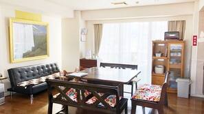 50-inch LCD TV with digital channels, TV, fireplace