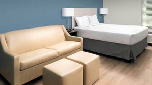 Desk, blackout drapes, iron/ironing board, free WiFi