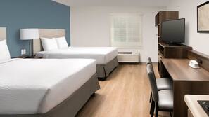Desk, blackout drapes, iron/ironing board, free WiFi