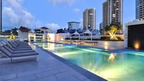 Indoor pool, outdoor pool