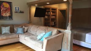 Flat-screen TV, video-game console, Netflix, streaming services