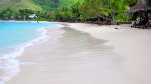 On the beach, scuba diving, snorkelling, kayaking