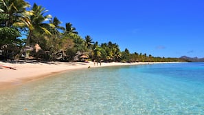 On the beach, scuba diving, snorkelling, kayaking
