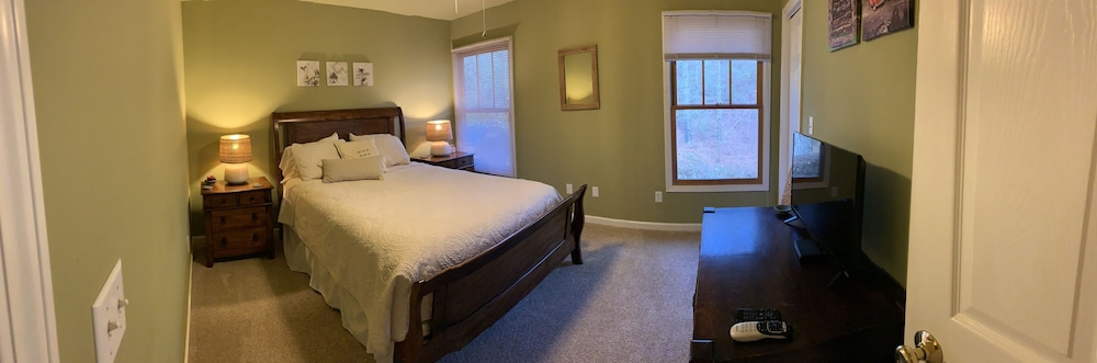 Luxury cabin overlooking large trout pond at former summer camp .. Come and play