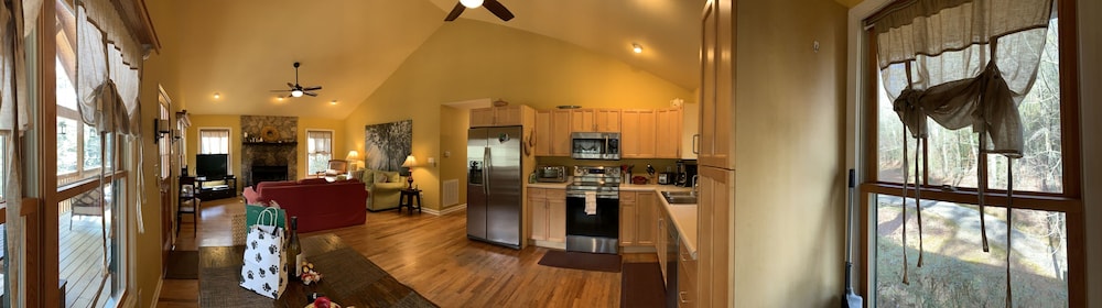 Luxury cabin overlooking large trout pond at former summer camp .. Come and play