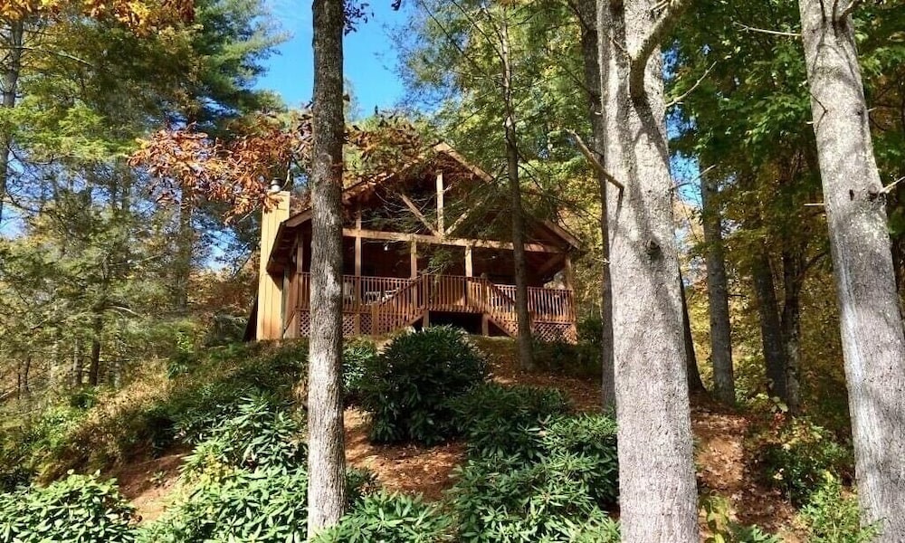 Luxury cabin overlooking large trout pond at former summer camp .. Come and play