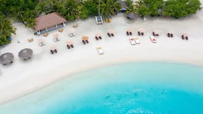 On the beach, scuba diving, snorkeling, beach volleyball
