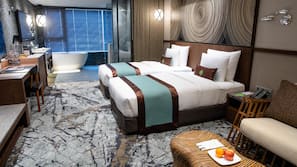 In-room safe, desk, blackout curtains, soundproofing