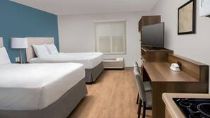 Desk, iron/ironing board, free WiFi, linens