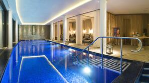 Indoor pool, free pool cabanas