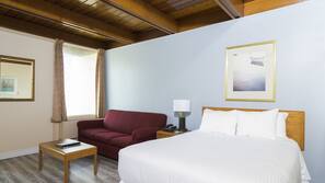 Premium bedding, desk, blackout curtains, iron/ironing board