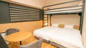 Desk, blackout drapes, iron/ironing board, free WiFi