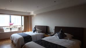 Desk, blackout curtains, iron/ironing board, free WiFi
