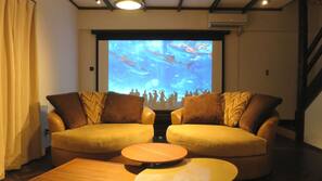 Flachbildfernseher, Videospielkonsole, Netflix, DVD-Player