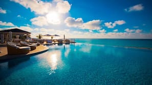 2 outdoor pools, pool umbrellas, sun loungers