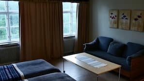 Blackout curtains, free cots/infant beds, free rollaway beds, free WiFi