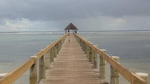 On the beach, beach bar, kayaking