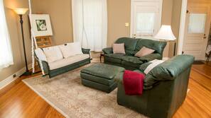 TV, DVD player, books, video library