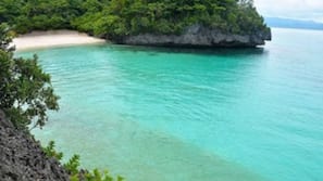 On the beach, scuba diving, snorkelling, beach bar