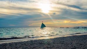 On the beach, scuba diving, snorkelling, beach bar