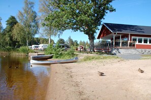 On the beach, beach volleyball, rowing, fishing