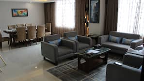 Premium bedding, pillow top beds, minibar, in-room safe
