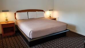 Desk, blackout drapes, iron/ironing board, free WiFi