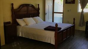 Desk, blackout drapes, soundproofing, iron/ironing board