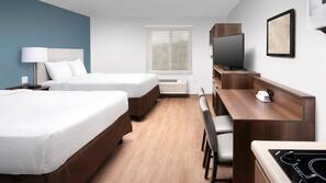 Desk, iron/ironing board, free WiFi, linens