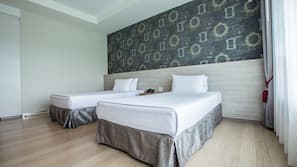 Desk, blackout drapes, rollaway beds, free WiFi