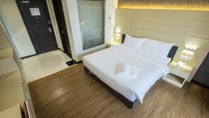 Free minibar, in-room safe, desk, iron/ironing board