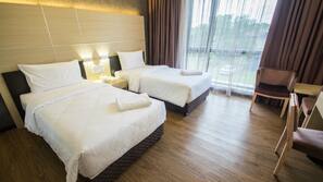 Free minibar, in-room safe, desk, iron/ironing board