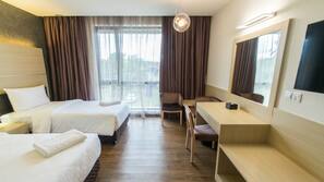 Free minibar, in-room safe, desk, iron/ironing board
