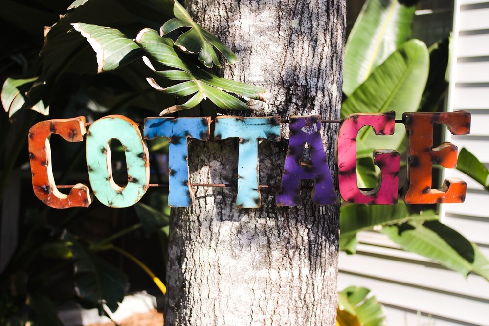 Cottage by the water with marina