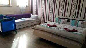 1 bedroom, cots/infant beds, free WiFi, linens