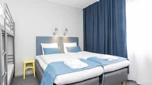 Desk, blackout drapes, free WiFi, bed sheets