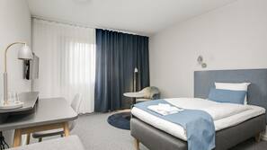 Desk, blackout drapes, free WiFi, bed sheets