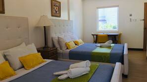 Desk, iron/ironing board, free cribs/infant beds, free WiFi