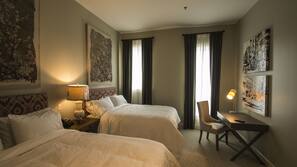 Egyptian cotton sheets, premium bedding, pillowtop beds, desk