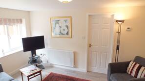 TV, DVD player, books